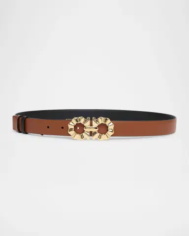 Ferragamo Donna Gancini Smooth Calfskin Leather Belt | Thumbnail 2 Ferragamo Donna Gancini Smooth Calfskin Leather Belt | Thumbnail 2