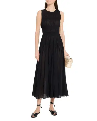 Apiece Apart Fabiana Shirred Organic Cotton Voile Maxi Dress | Thumbnail 1 Apiece Apart Fabiana Shirred Organic Cotton Voile Maxi Dress | Thumbnail 1