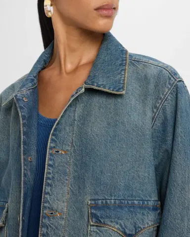 Triarchy Lillian Boxy Western Denim Jacket | Thumbnail 5 Triarchy Lillian Boxy Western Denim Jacket | Thumbnail 5