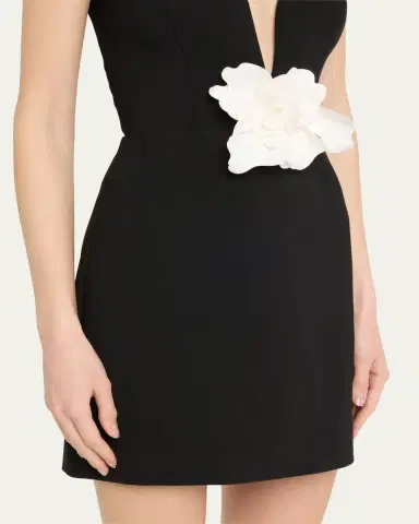 Halston Anabelle Strapless Plunge Crepe Mini Dress | Thumbnail 5 Halston Anabelle Strapless Plunge Crepe Mini Dress | Thumbnail 5