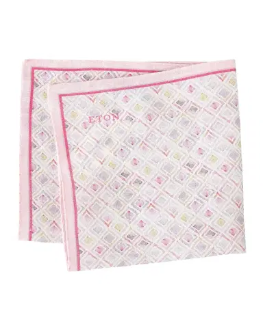 Eton Men's Diamond-Print Linen Pocket Square | Thumbnail 1 Eton Men's Diamond-Print Linen Pocket Square | Thumbnail 1