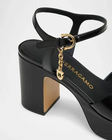 Ferragamo Savia Crisscross Gancini Charm Platform Sandals | Thumbnail 3 Ferragamo Savia Crisscross Gancini Charm Platform Sandals | Thumbnail 3