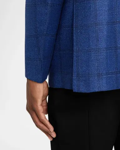 Kiton Men's Windowpane Check Single-Breasted Sport Coat | Thumbnail 8 Kiton Men's Windowpane Check Single-Breasted Sport Coat | Thumbnail 8