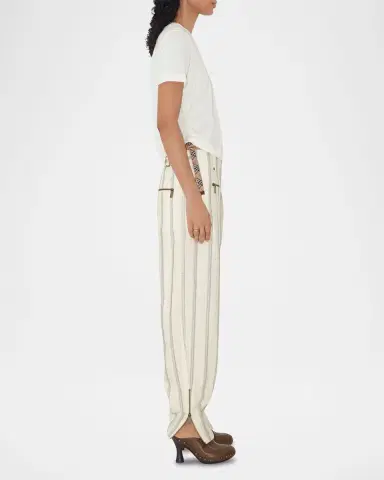 Burberry Ruched Check-Ties Short-Sleeve T-Shirt | Thumbnail 6 Burberry Ruched Check-Ties Short-Sleeve T-Shirt | Thumbnail 6