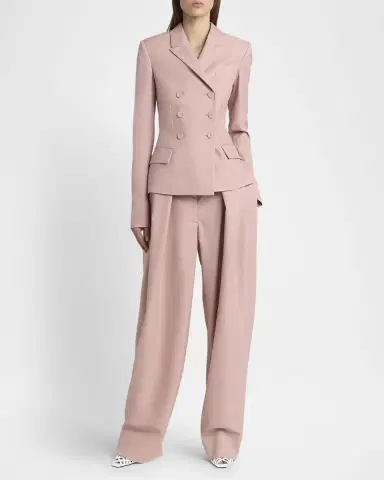 Stella McCartney Pleated Wide-Leg Canvas Balloon Trousers | Thumbnail 2 Stella McCartney Pleated Wide-Leg Canvas Balloon Trousers | Thumbnail 2