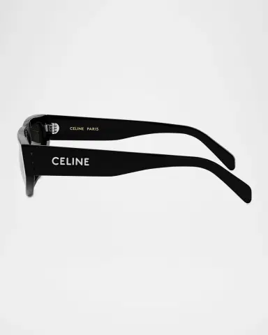 Celine Men's Monochroms Acetate Rectangle Sunglasses | Thumbnail 3 Celine Men's Monochroms Acetate Rectangle Sunglasses | Thumbnail 3