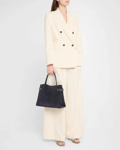 Brunello Cucinelli Essense Medium Monili Suede Top-Handle Bag | Thumbnail 5 Brunello Cucinelli Essense Medium Monili Suede Top-Handle Bag | Thumbnail 5
