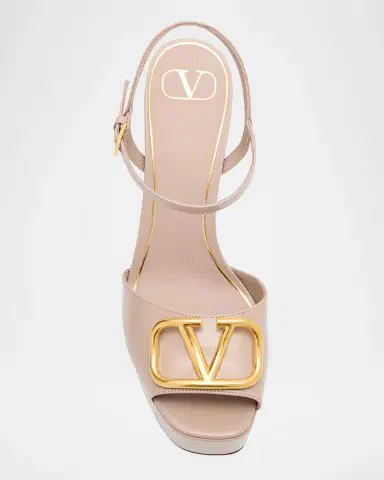 Valentino Garavani VLogo Signature Nappa Leather Platform Sandals | Thumbnail 3 Valentino Garavani VLogo Signature Nappa Leather Platform Sandals | Thumbnail 3