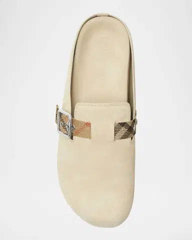 Burberry Men's Urchin Suede Clogs | Thumbnail 4 Burberry Men's Urchin Suede Clogs | Thumbnail 4