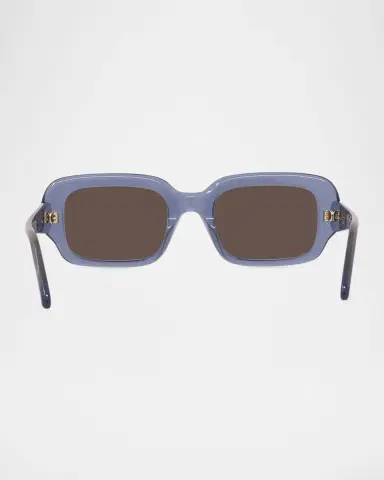 Loewe Men's LW40158IM Acetate Rectangle Sunglasses | Thumbnail 4 Loewe Men's LW40158IM Acetate Rectangle Sunglasses | Thumbnail 4