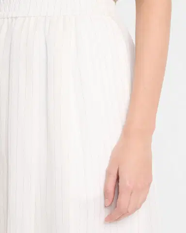 Brunello Cucinelli Pinstripe Cotton Gauze Midi Pull-On Skirt | Thumbnail 5 Brunello Cucinelli Pinstripe Cotton Gauze Midi Pull-On Skirt | Thumbnail 5