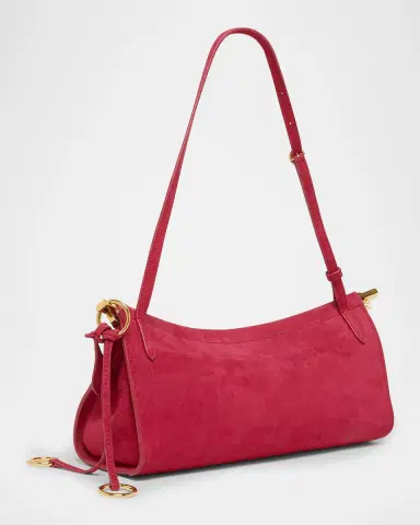 Alaïa Le Click Medium Shoulder Bag in Suede | Thumbnail 28 Alaïa Le Click Medium Shoulder Bag in Suede | Thumbnail 28