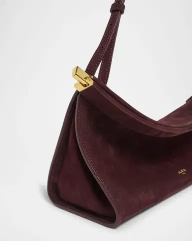 Alaïa Le Click Medium Shoulder Bag in Suede | Thumbnail 4 Alaïa Le Click Medium Shoulder Bag in Suede | Thumbnail 4