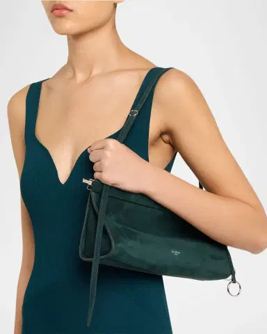 Alaïa Le Click Medium Shoulder Bag in Suede | Thumbnail 32 Alaïa Le Click Medium Shoulder Bag in Suede | Thumbnail 32