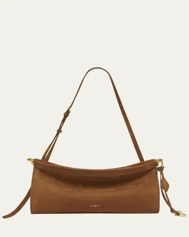 Alaïa Le Click Medium Shoulder Bag in Suede | Thumbnail 5 Alaïa Le Click Medium Shoulder Bag in Suede | Thumbnail 5