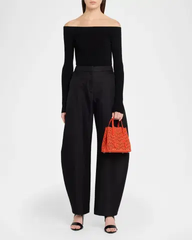 Alaïa Le Click Medium Shoulder Bag in Suede | Thumbnail 48 Alaïa Le Click Medium Shoulder Bag in Suede | Thumbnail 48