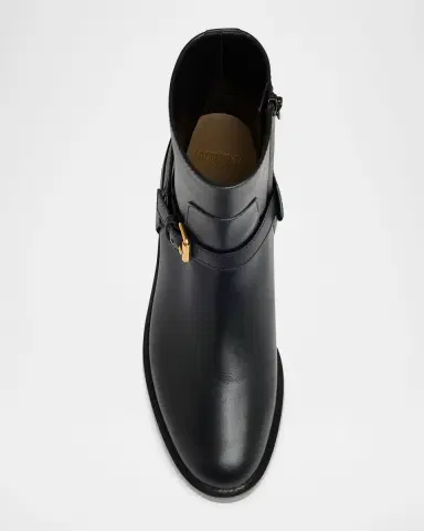 Valentino Garavani VLogo Signature Leather Booties | Thumbnail 4 Valentino Garavani VLogo Signature Leather Booties | Thumbnail 4