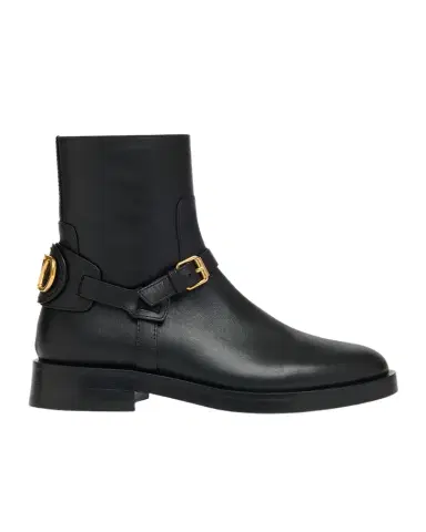 Valentino Garavani VLogo Signature Leather Booties | Thumbnail 1 Valentino Garavani VLogo Signature Leather Booties | Thumbnail 1