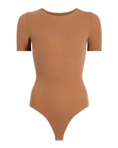 Commando Ballet Short-Sleeve Microfiber Thong Bodysuit | Thumbnail 1 Commando Ballet Short-Sleeve Microfiber Thong Bodysuit | Thumbnail 1
