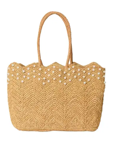 BTB Los Angeles Naples Pearly Straw Tote Bag | Thumbnail 1 BTB Los Angeles Naples Pearly Straw Tote Bag | Thumbnail 1