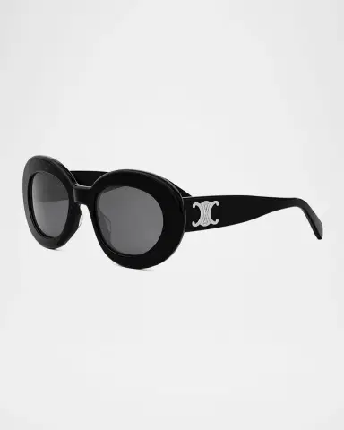 Celine Men's Triomphe Acetate Round Sunglasses | Thumbnail 2 Celine Men's Triomphe Acetate Round Sunglasses | Thumbnail 2