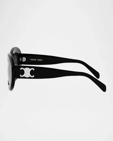 Celine Men's Triomphe Acetate Round Sunglasses | Thumbnail 3 Celine Men's Triomphe Acetate Round Sunglasses | Thumbnail 3