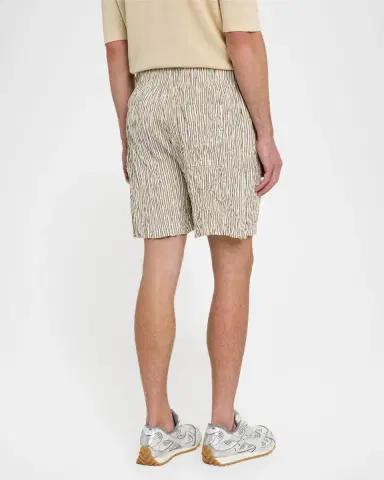 Bottega Veneta Men 's Tricolor Striped Cotton Shorts | Thumbnail 3 Bottega Veneta Men 's Tricolor Striped Cotton Shorts | Thumbnail 3