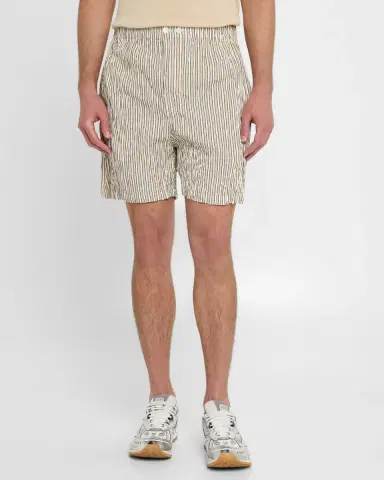 Bottega Veneta Men 's Tricolor Striped Cotton Shorts | Thumbnail 4 Bottega Veneta Men 's Tricolor Striped Cotton Shorts | Thumbnail 4
