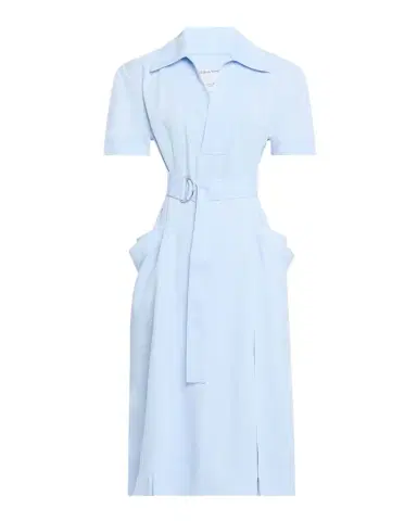 Bottega Veneta Short-Sleeve Belted Fine Twill Midi Shirtdress | Thumbnail 1 Bottega Veneta Short-Sleeve Belted Fine Twill Midi Shirtdress | Thumbnail 1