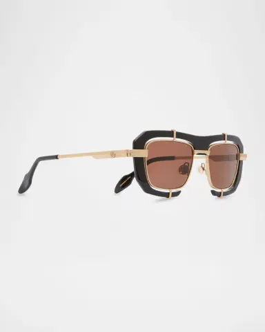 JW Anderson Geometric Aviator Stainless Steel Sunglasses | Thumbnail 3 JW Anderson Geometric Aviator Stainless Steel Sunglasses | Thumbnail 3