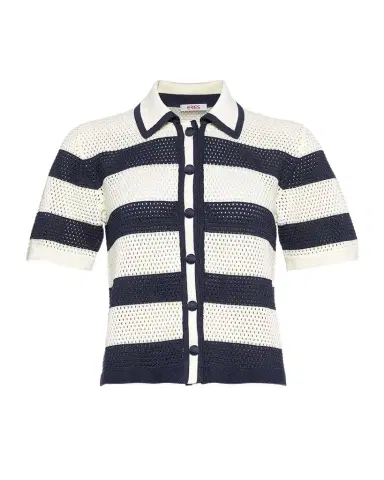 Eres Mouette Striped Openwork Knit Top | Thumbnail 1 Eres Mouette Striped Openwork Knit Top | Thumbnail 1