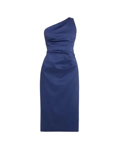 Aidan Mattox One-Shoulder Stretch Mikado Midi Dress | Thumbnail 1 Aidan Mattox One-Shoulder Stretch Mikado Midi Dress | Thumbnail 1