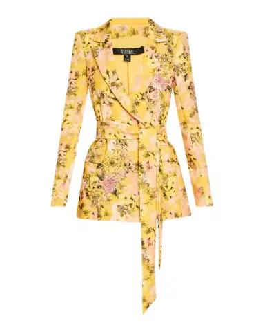 Badgley Mischka Collection Floral-Print Embroidered Jacket | Thumbnail 1 Badgley Mischka Collection Floral-Print Embroidered Jacket | Thumbnail 1