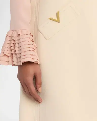 Valentino Garavani V-Logo Wool-Cashmere Button-Front Vest Dress | Thumbnail 2 Valentino Garavani V-Logo Wool-Cashmere Button-Front Vest Dress | Thumbnail 2