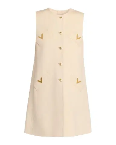 Valentino Garavani V-Logo Wool-Cashmere Button-Front Vest Dress | Thumbnail 1 Valentino Garavani V-Logo Wool-Cashmere Button-Front Vest Dress | Thumbnail 1