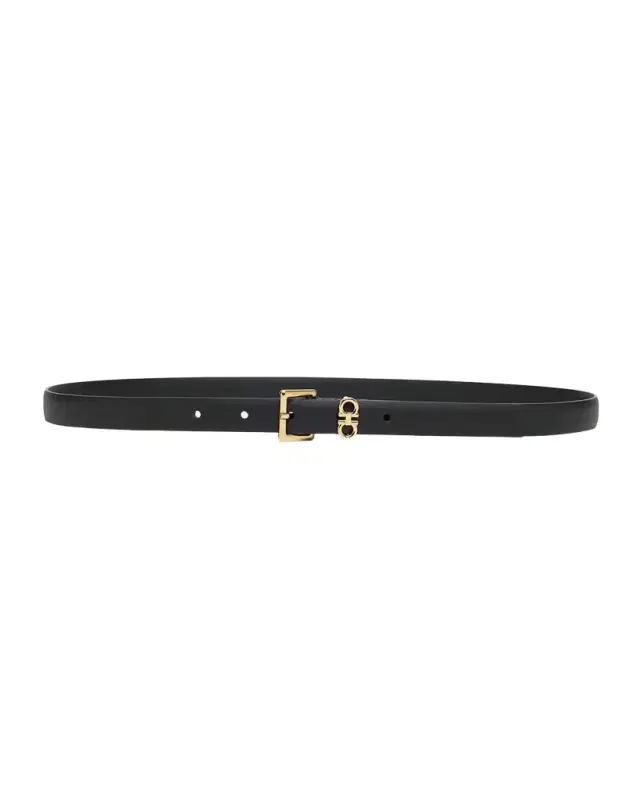 Donna Calfskin Leather Mini Gancini Belt Donna Calfskin Leather Mini Gancini Belt