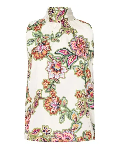 MISA Los Angeles Luka Floral Satin High-Neck Top | Thumbnail 1 MISA Los Angeles Luka Floral Satin High-Neck Top | Thumbnail 1