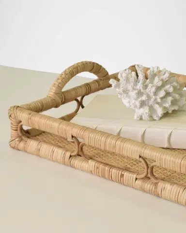 Worlds Away Tatum Rattan Tray | Thumbnail 3 Worlds Away Tatum Rattan Tray | Thumbnail 3