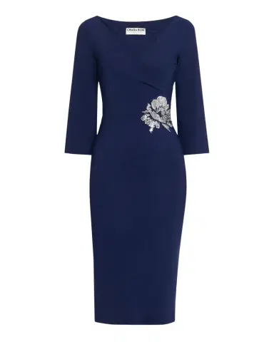Chiara Boni La Petite Robe Shusui Bodycon Sequin Applique Midi Dress | Thumbnail 1 Chiara Boni La Petite Robe Shusui Bodycon Sequin Applique Midi Dress | Thumbnail 1