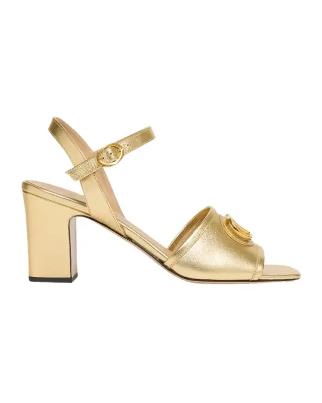 VLogo Signature Metallic Leather Sandals VLogo Signature Metallic Leather Sandals