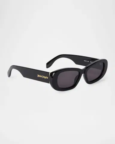 Palm Angels Men 's Dana Acetate Oval Sunglasses | Thumbnail 2 Palm Angels Men 's Dana Acetate Oval Sunglasses | Thumbnail 2