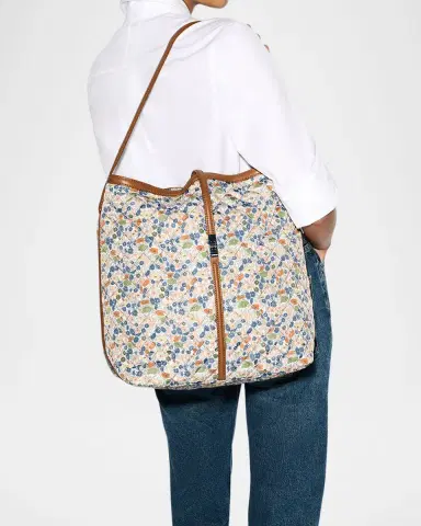 MZ Wallace Astor Floral-Print Quilted Hobo Shoulder Bag | Thumbnail 5 MZ Wallace Astor Floral-Print Quilted Hobo Shoulder Bag | Thumbnail 5