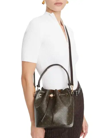 Tory Burch T Monogram Coated Canvas Bucket Bag | Thumbnail 1 Tory Burch T Monogram Coated Canvas Bucket Bag | Thumbnail 1
