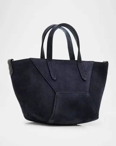 Brunello Cucinelli Duo Mini Suede Shopper Tote Bag | Thumbnail 3 Brunello Cucinelli Duo Mini Suede Shopper Tote Bag | Thumbnail 3