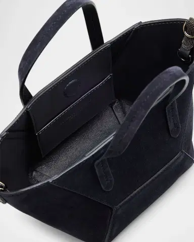 Brunello Cucinelli Duo Mini Suede Shopper Tote Bag | Thumbnail 4 Brunello Cucinelli Duo Mini Suede Shopper Tote Bag | Thumbnail 4