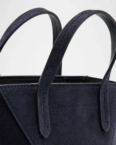 Brunello Cucinelli Duo Mini Suede Shopper Tote Bag | Thumbnail 6 Brunello Cucinelli Duo Mini Suede Shopper Tote Bag | Thumbnail 6