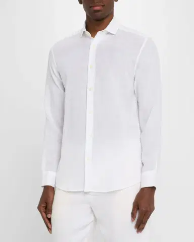 Frescobol Carioca Men's Antonio Linen Casual Button-Down Shirt | Thumbnail 4 Frescobol Carioca Men's Antonio Linen Casual Button-Down Shirt | Thumbnail 4