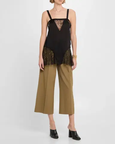 Chloé Lace-Inset Silk Cami | Thumbnail 2 Chloé Lace-Inset Silk Cami | Thumbnail 2