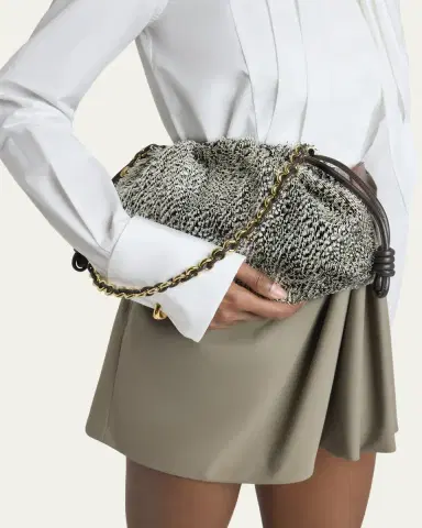 Loewe Flamenco Medium Shoulder Bag in Feathered Leather | Thumbnail 2 Loewe Flamenco Medium Shoulder Bag in Feathered Leather | Thumbnail 2
