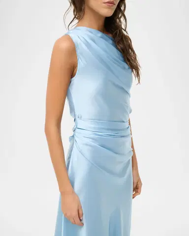 STAUD Phare Silk Midi Dress | Thumbnail 4 STAUD Phare Silk Midi Dress | Thumbnail 4